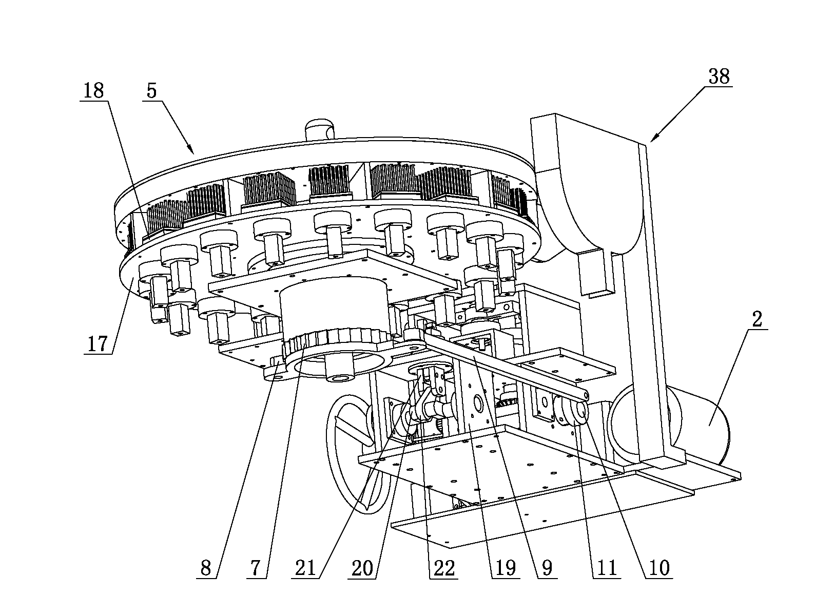 Improved full-automatic forming machine for crayon