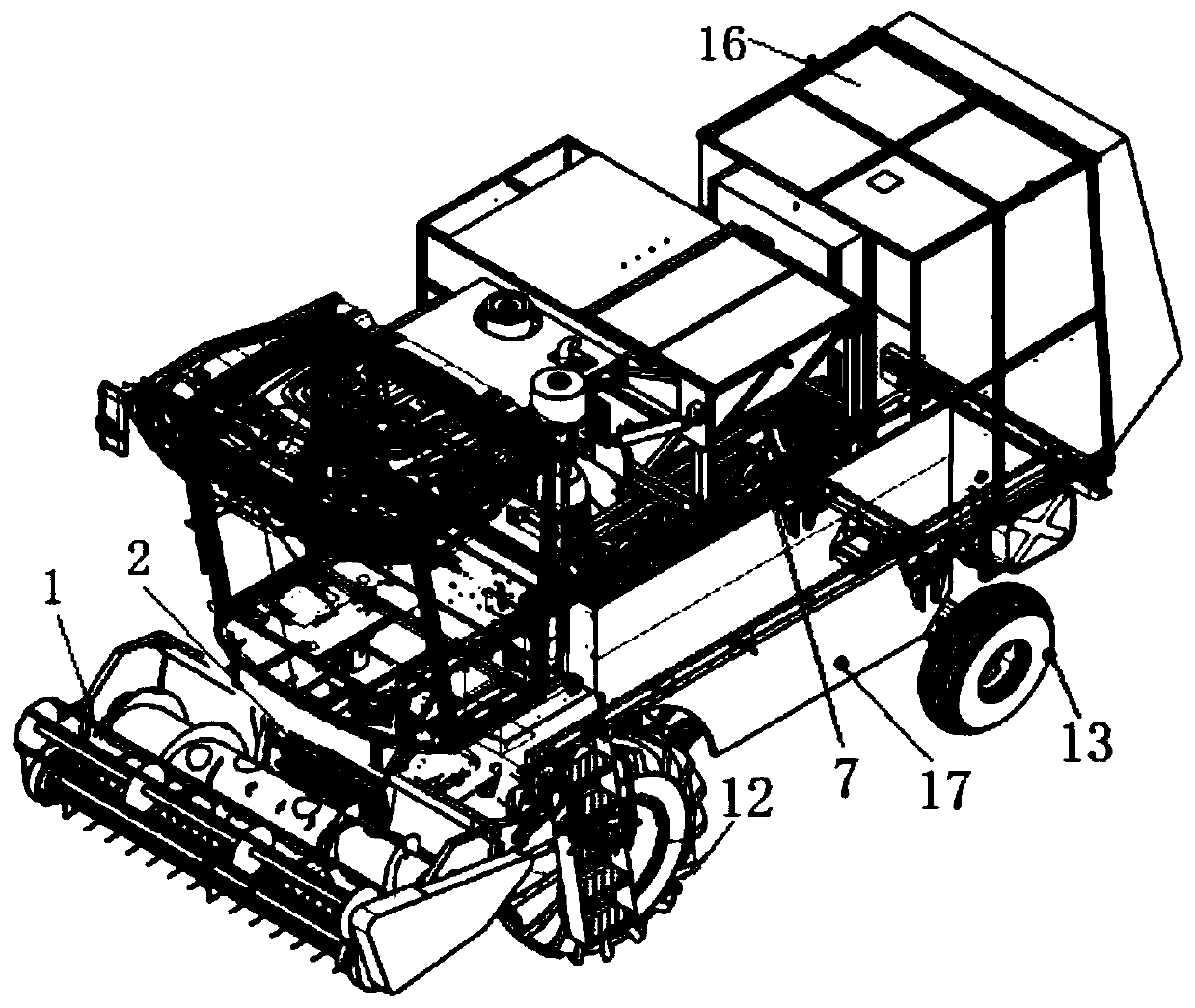 Peanut harvester and weed-throwing and dust-settling mechanism thereof