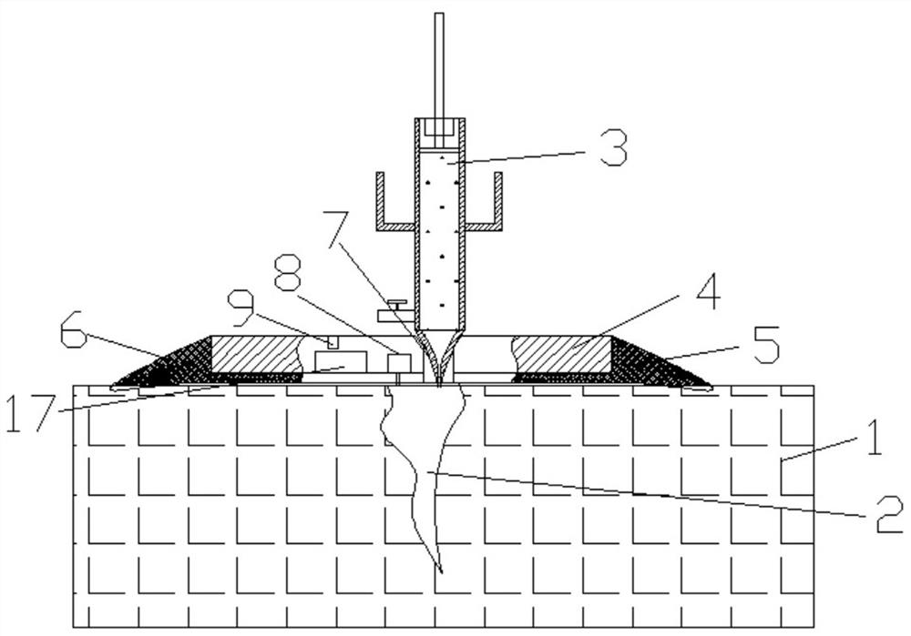 A road crack filling machine