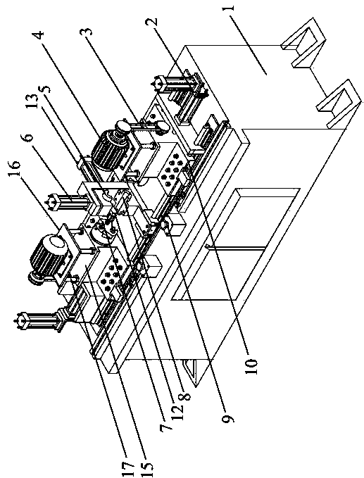 Device for inner and outer circle chamfering and end face opening flattening of two ends of metal ventilation pipe and application method of device