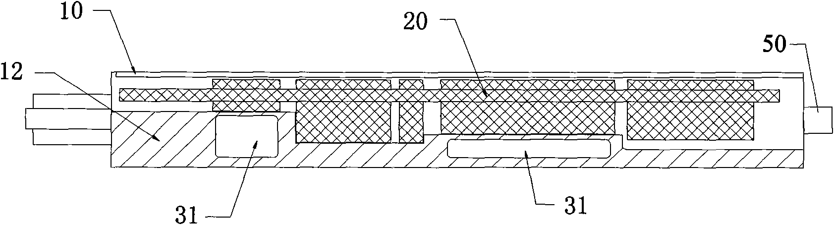Large-power modular power supply and cooling structure thereof