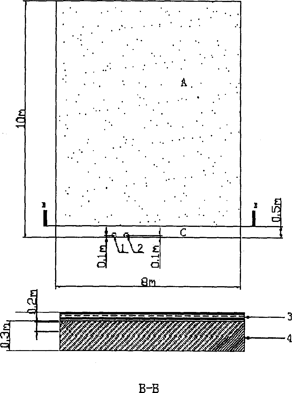 Method for constructing turf bed and planting lawn on water-storage type roof