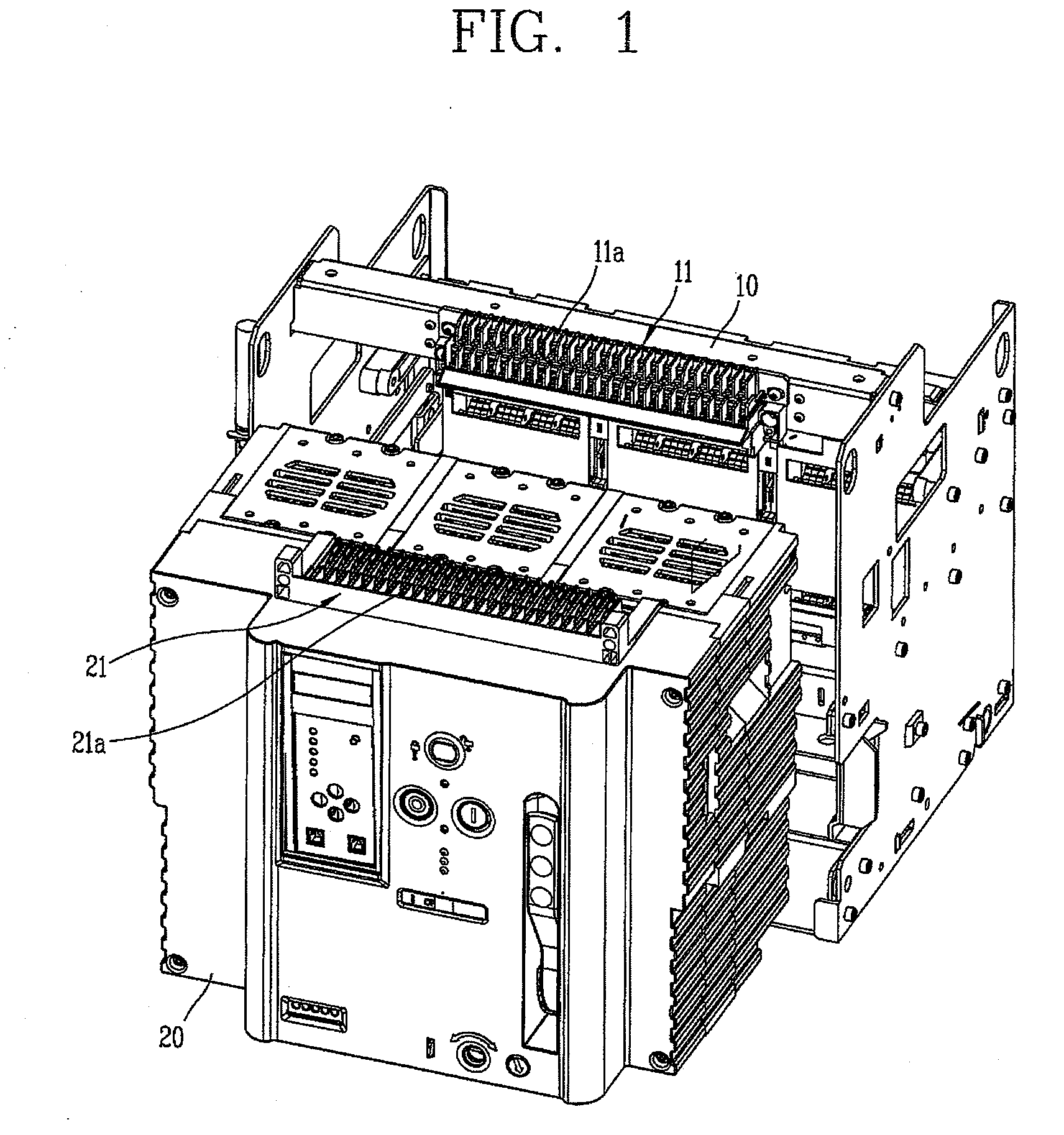 Control terminal automatic connection apparatus for draw-out type air circuit breaker and air circuit having the same