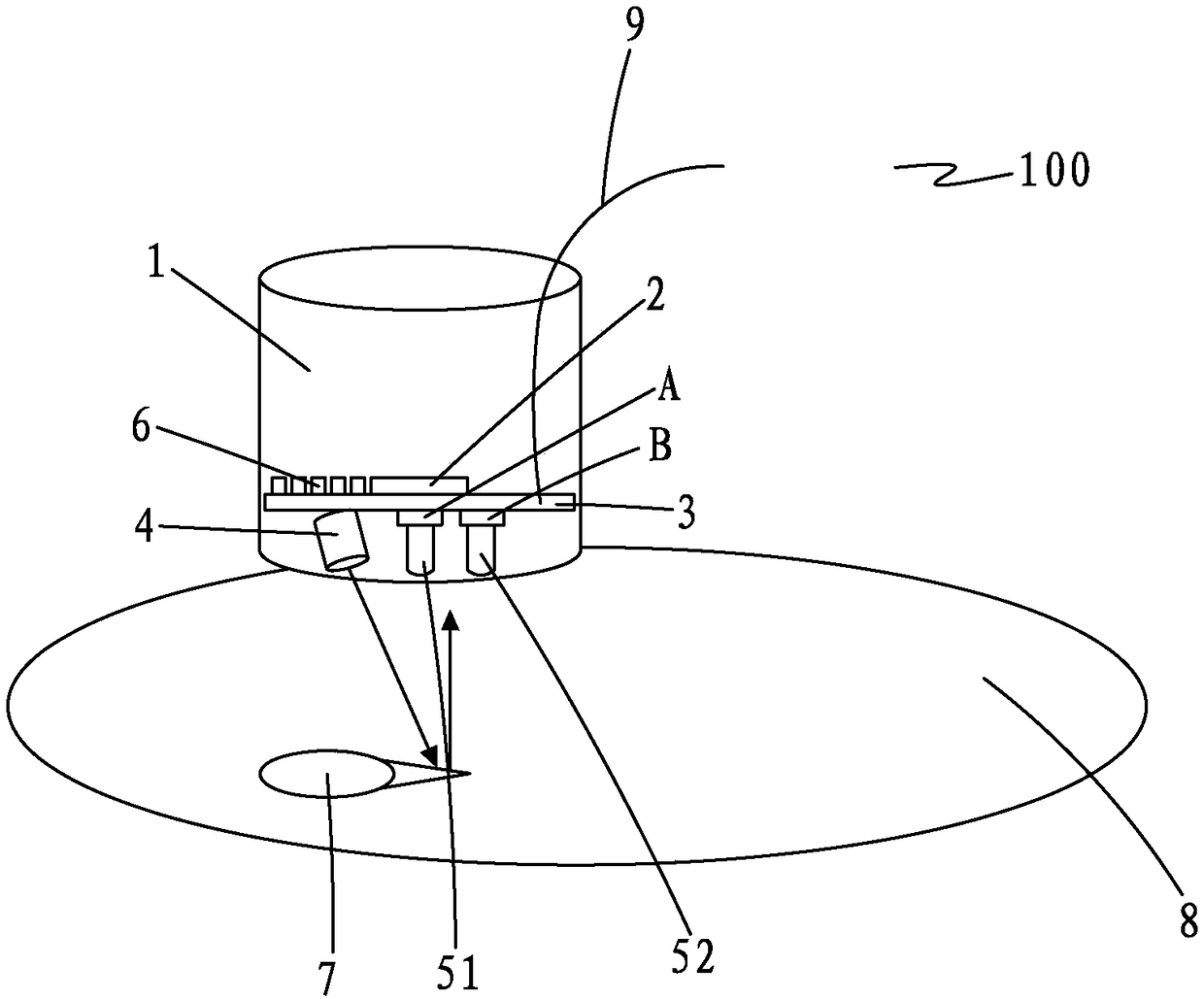 Optical pulse sensor of intelligent water meter