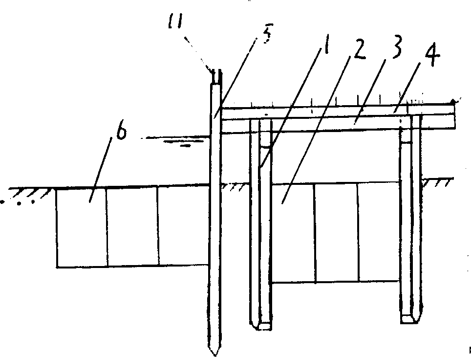 Combined plate-inserting dam and its construction process