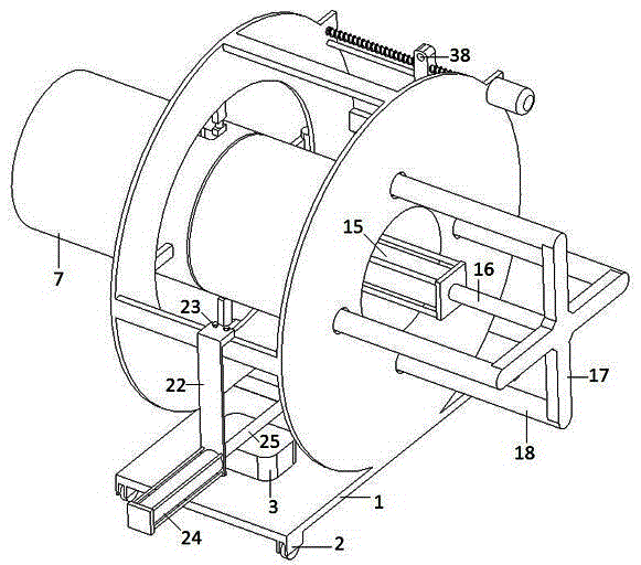 Multifunctional cable take-up reel and take-up method