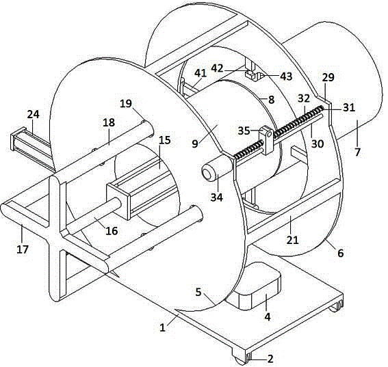 Multifunctional cable take-up reel and take-up method