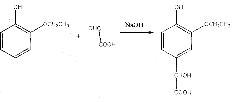 Preparation method of 3-ethoxy-4-hydroxymandelic acid used as intermediate for synthesizing ethyl vanillin
