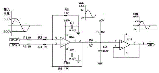 Simplified sine wave sampling circuit