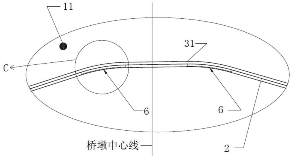 Rigid-flexible combined pull rod structure for improving prestress effect of stay cable