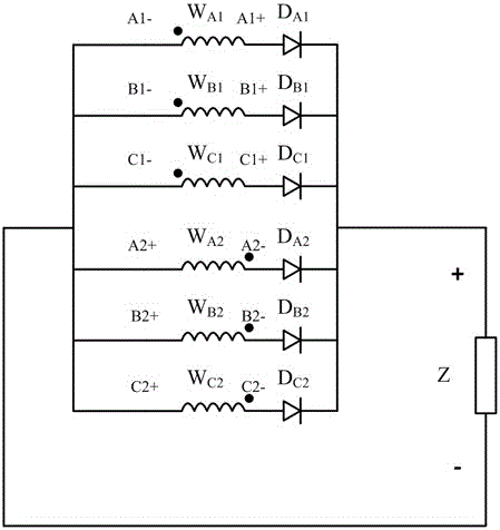 Double armature winding double salient pole motor power generation system