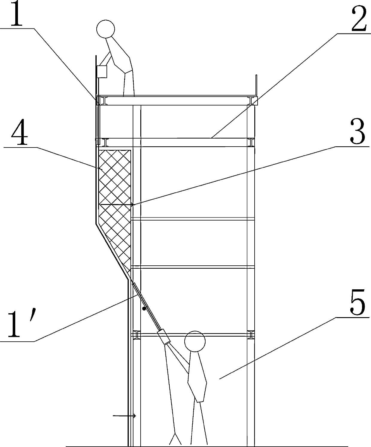 Underground workshop rock anchor beam drilling positioning device and using method thereof