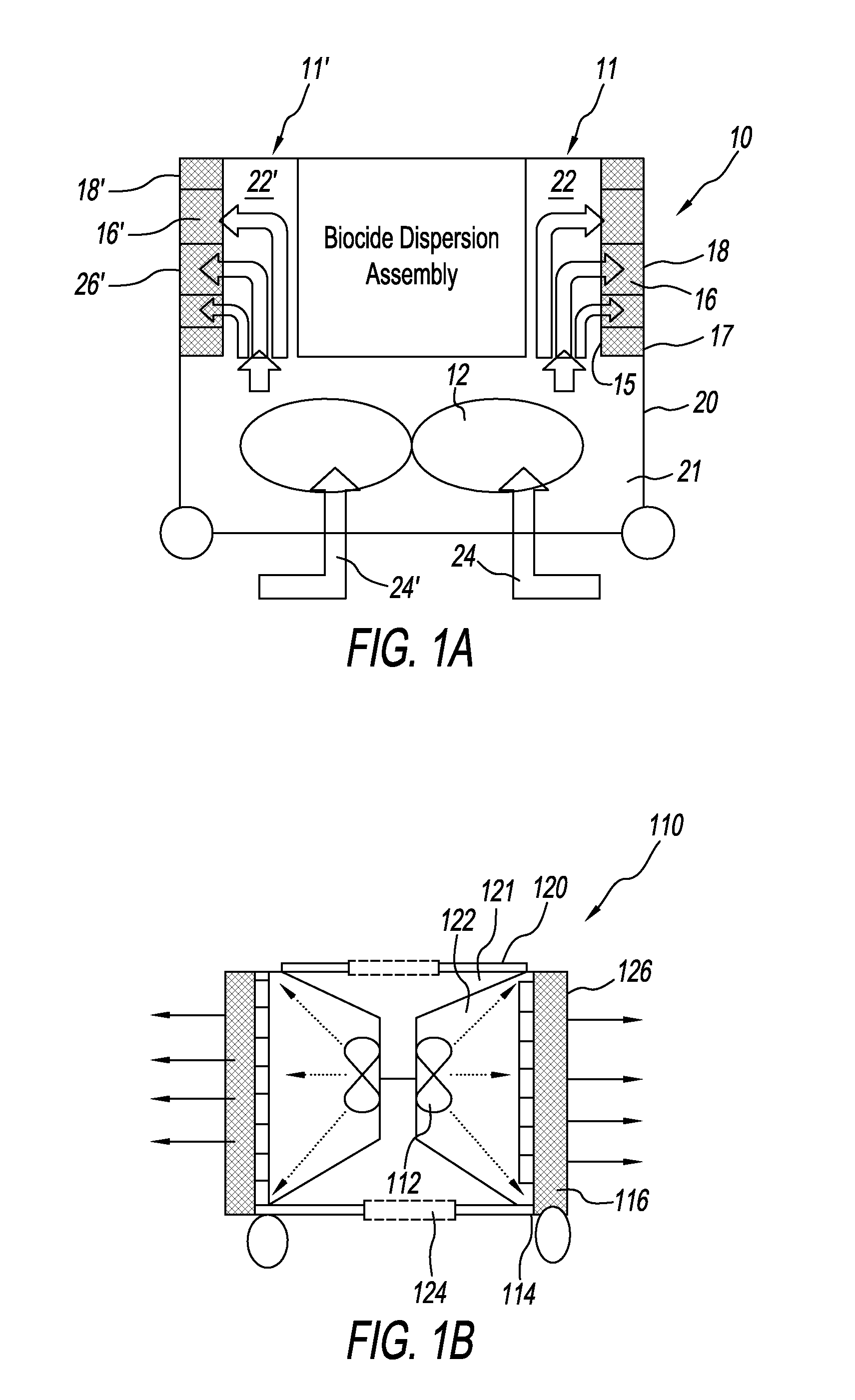 Method and apparatus for removing residual biocide from a decontamination area