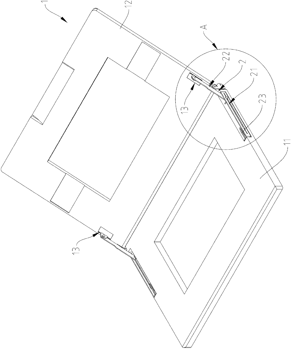 Automatic closing device for flip type electronic product