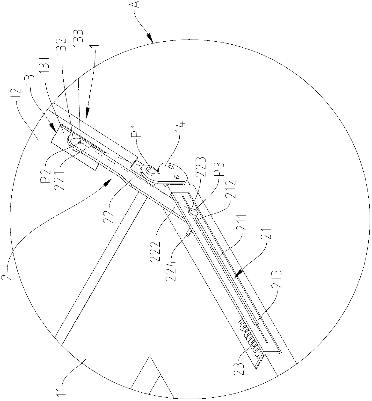 Automatic closing device for flip type electronic product