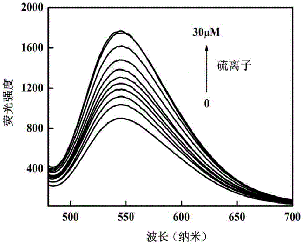 Preparation method of sulfur ion fluorescent chemical sensor based on silicon nanowire or silicon nanowire array
