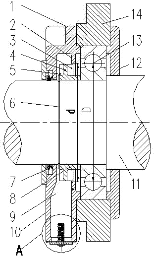 Automatic grease discharging structure of motor rolling bearing