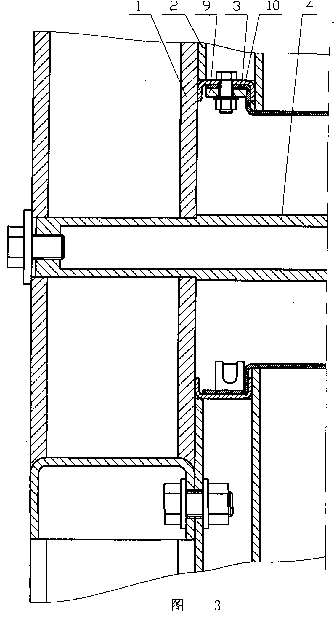 Device for installing and regulating filtering material