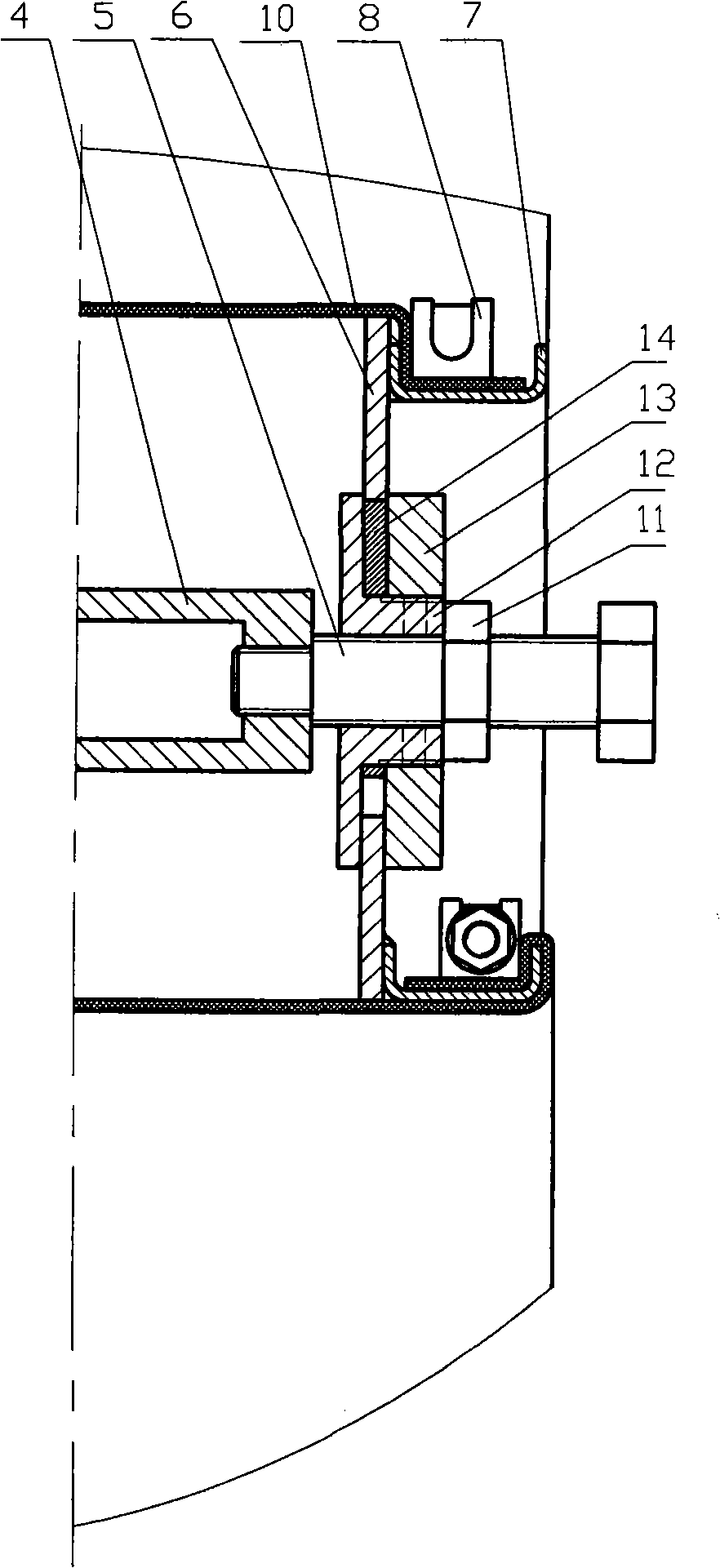 Device for installing and regulating filtering material