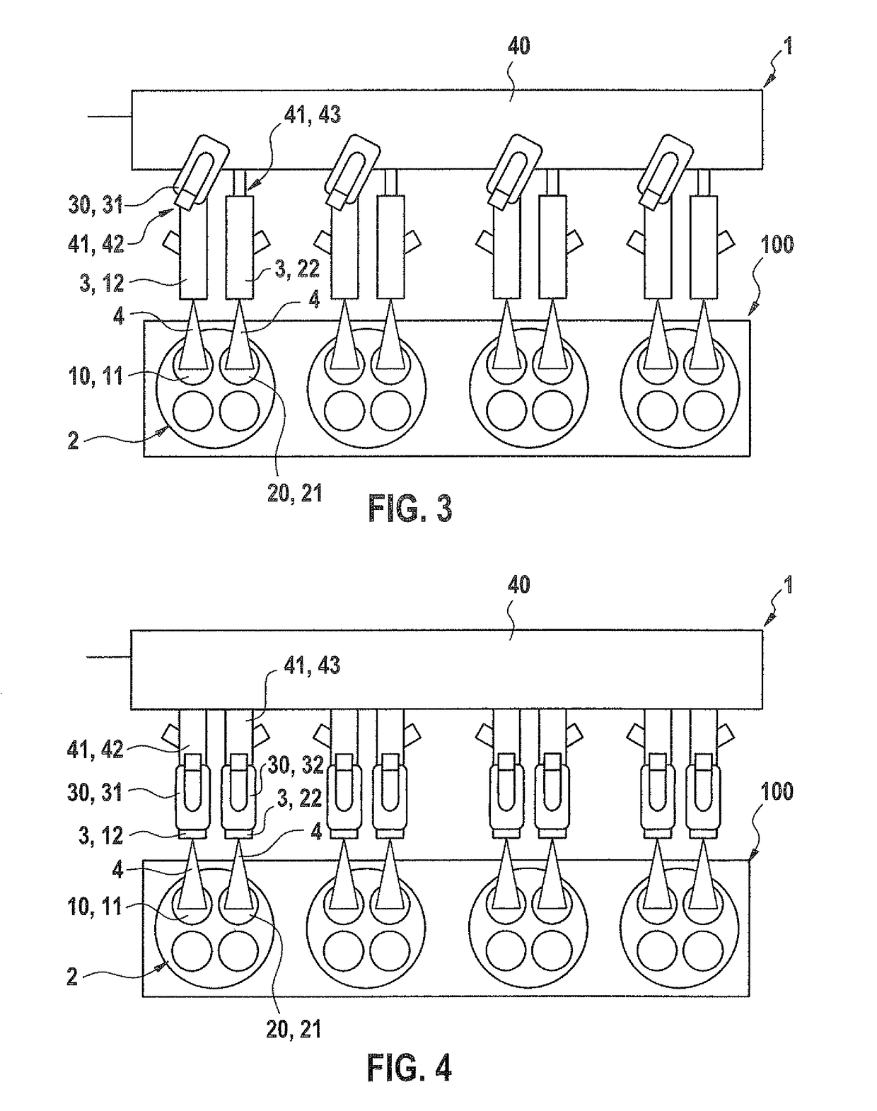 Injection device and internal combustion engine having a heating device