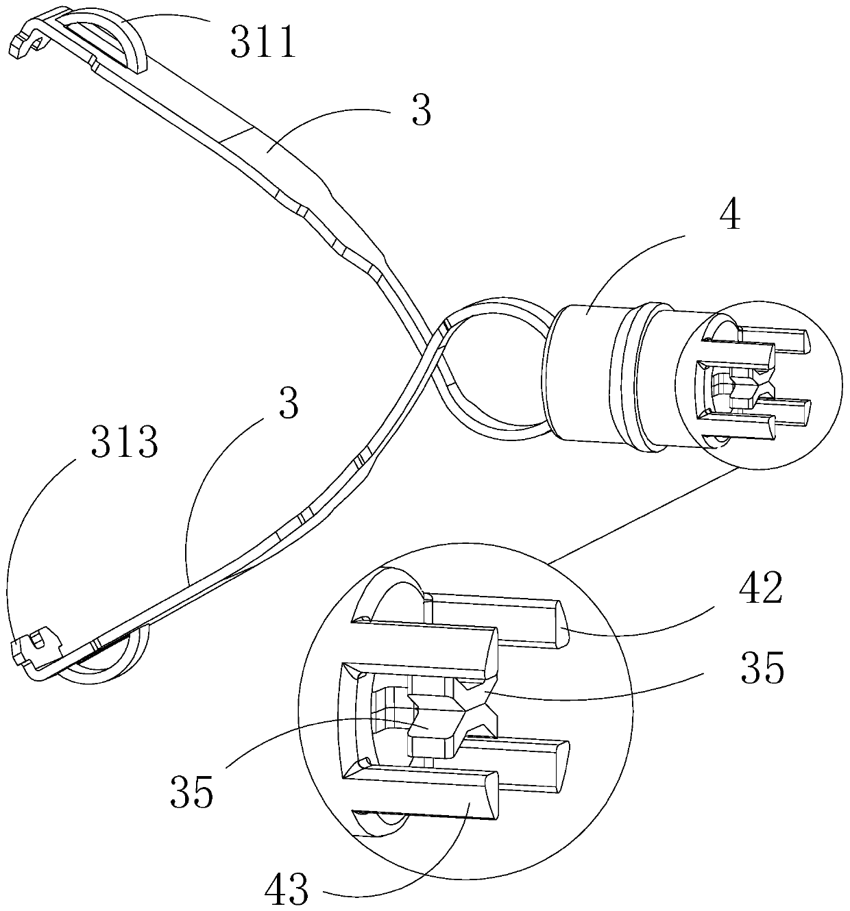 Hemostatic clip of continuous-pushing structure