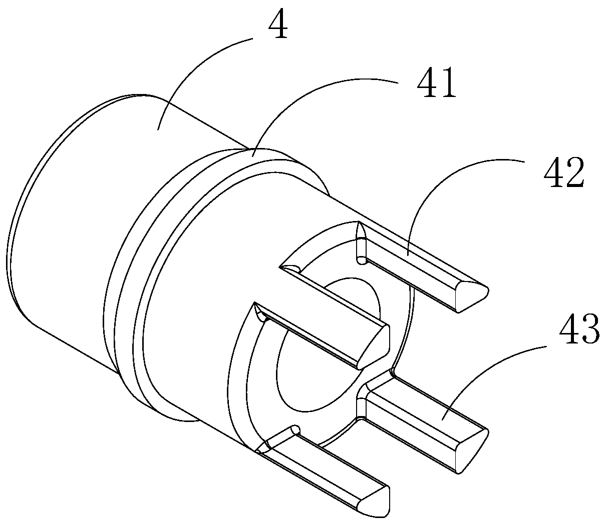 Hemostatic clip of continuous-pushing structure