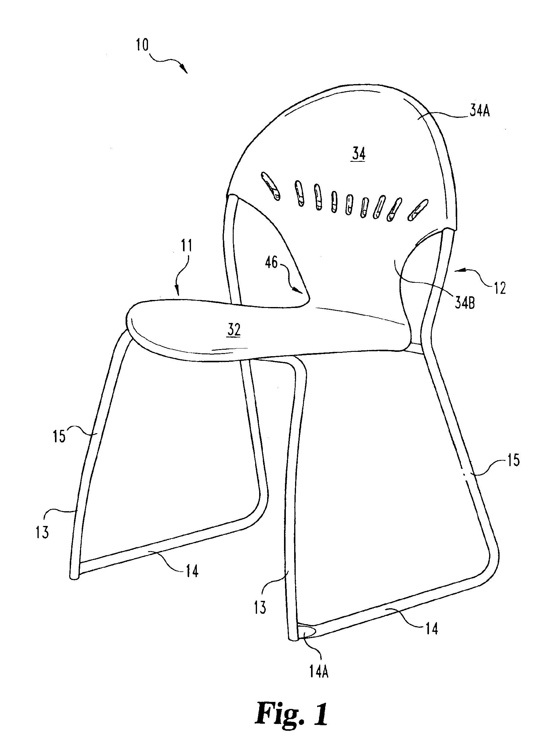 Chair with synchronously moving seat and seat back