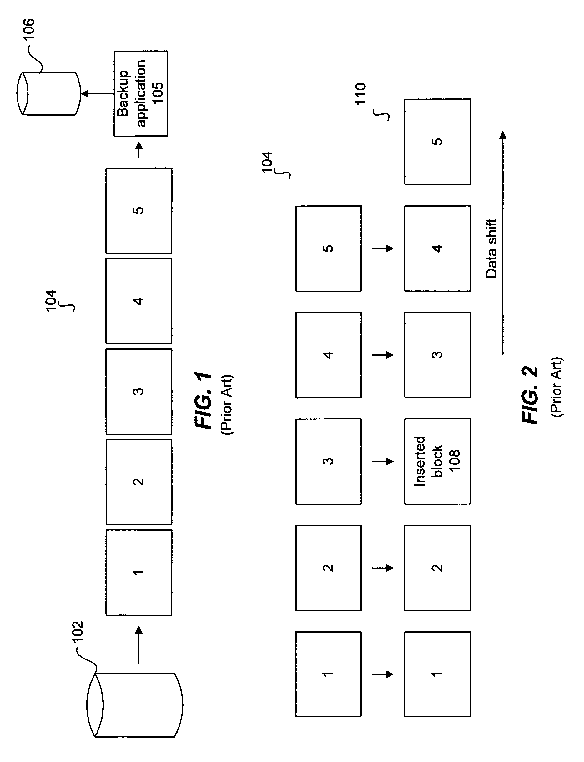 Methods and apparatus for modifying a backup data stream including logical partitions of data blocks to be provided to a fixed position delta reduction backup application