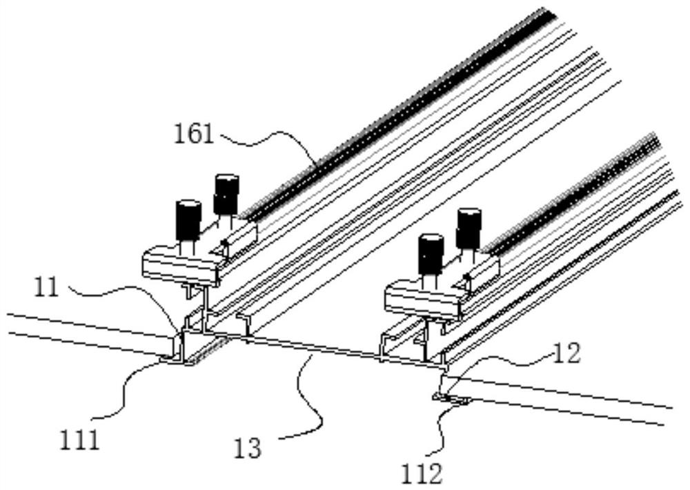 Lamp mounting device and integrated ceiling