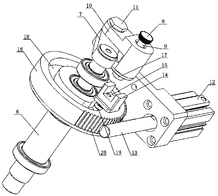 Single-roller square cup knurling mechanism