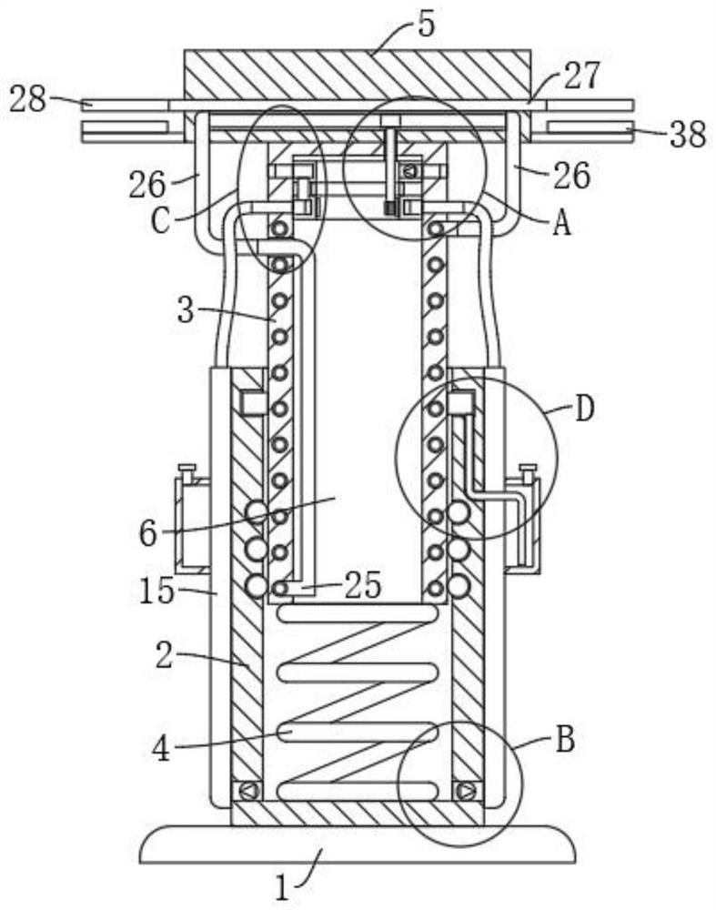 Engineering machinery shock absorber and shock absorption method thereof