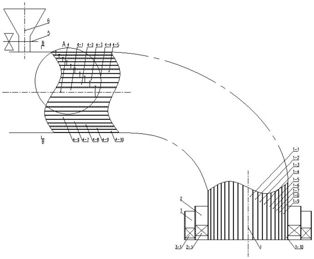 Turbulent burner with primary air with multiple channels