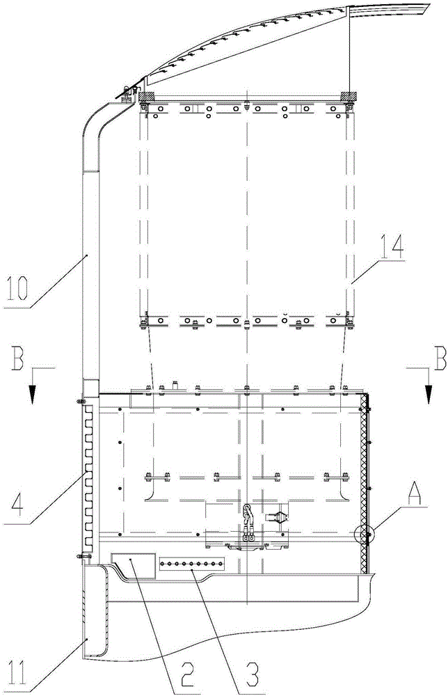 Vertical resistance brake mounting bracket structure used for locomotive