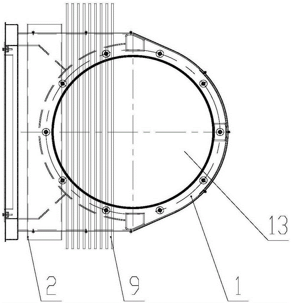 Vertical resistance brake mounting bracket structure used for locomotive