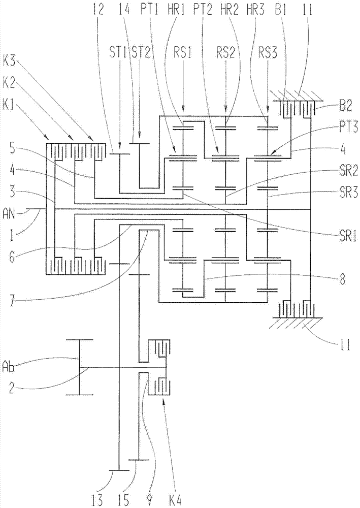 Planetary structure multi-speed transmission