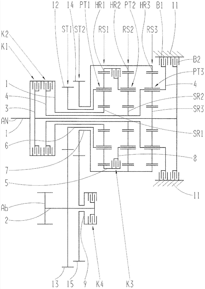 Planetary structure multi-speed transmission