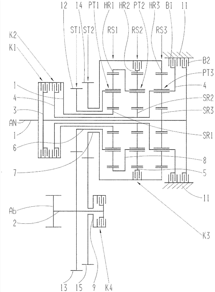 Planetary structure multi-speed transmission