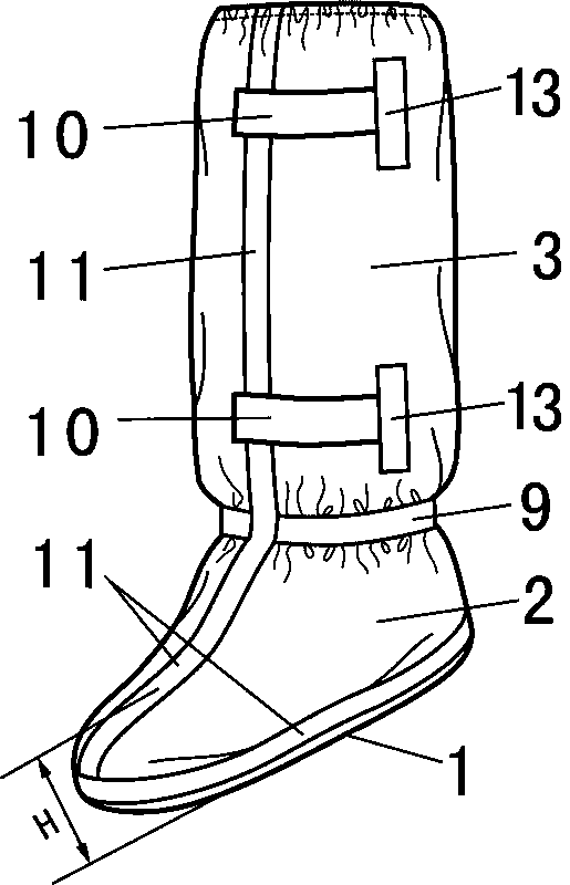 Medical isolation shoe cover and manufacturing method thereof