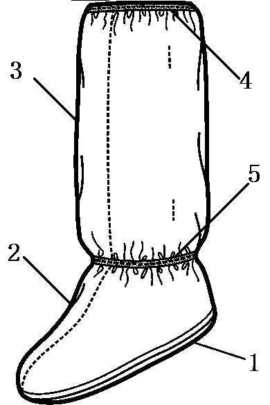 Medical isolation shoe cover and manufacturing method thereof
