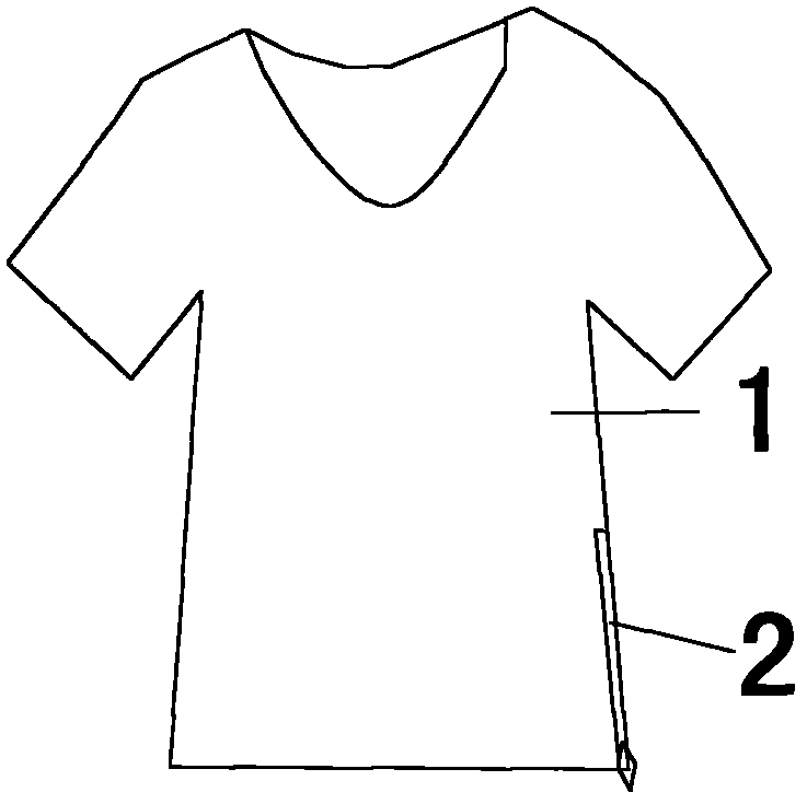 Effective-electromagnetic-wave-shielding T-shirt with zipper