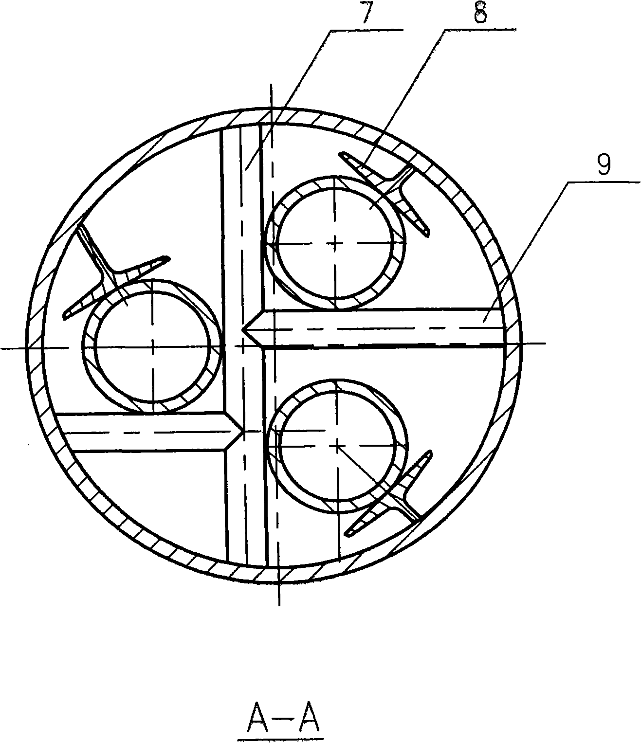 Star shaped casing tube preheater for large-scale canalization dissolving out apparatus
