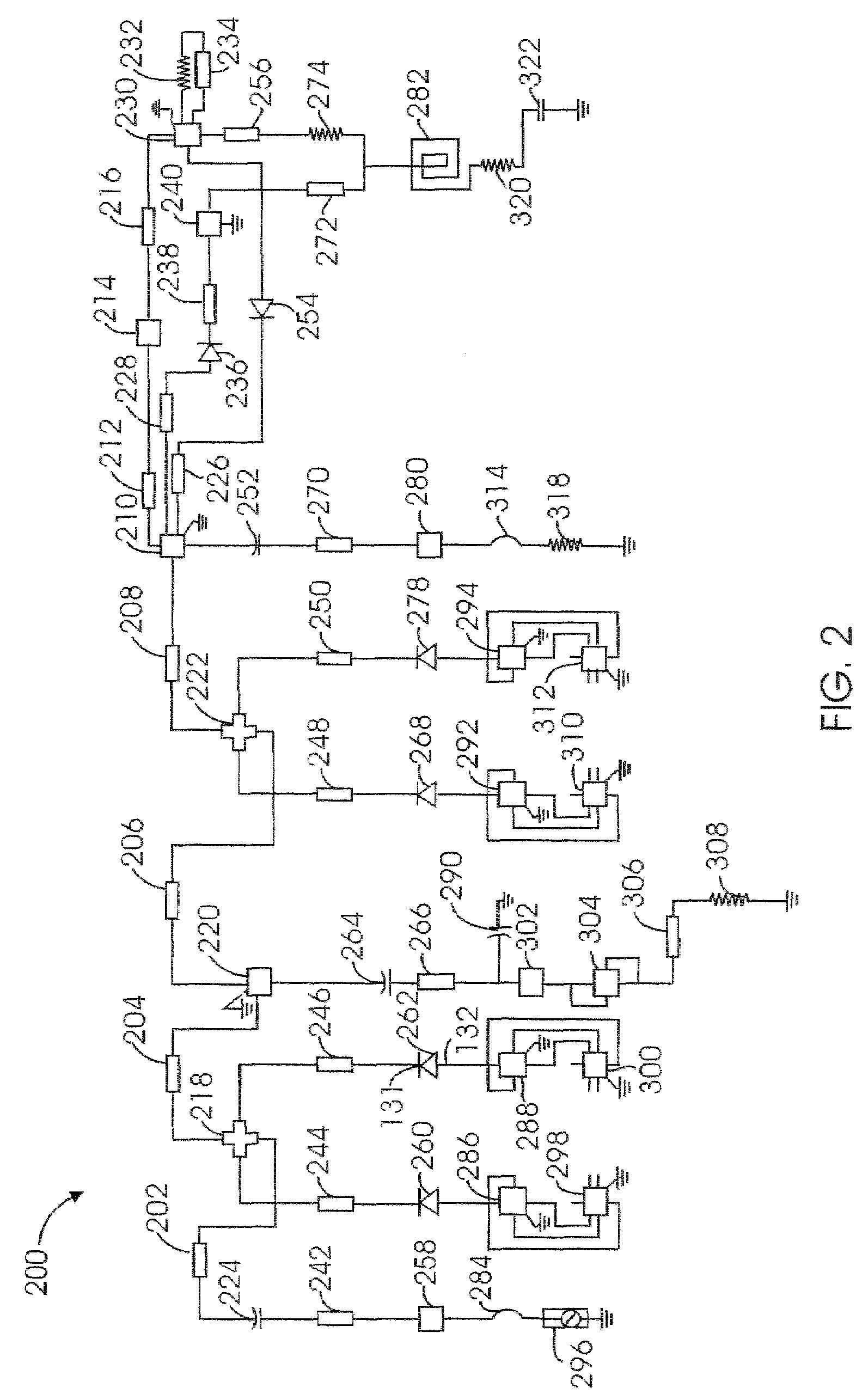 Method to improve characteristics of PIN diode switches, attenuators, and limiters by control of nodal signal voltage amplitude