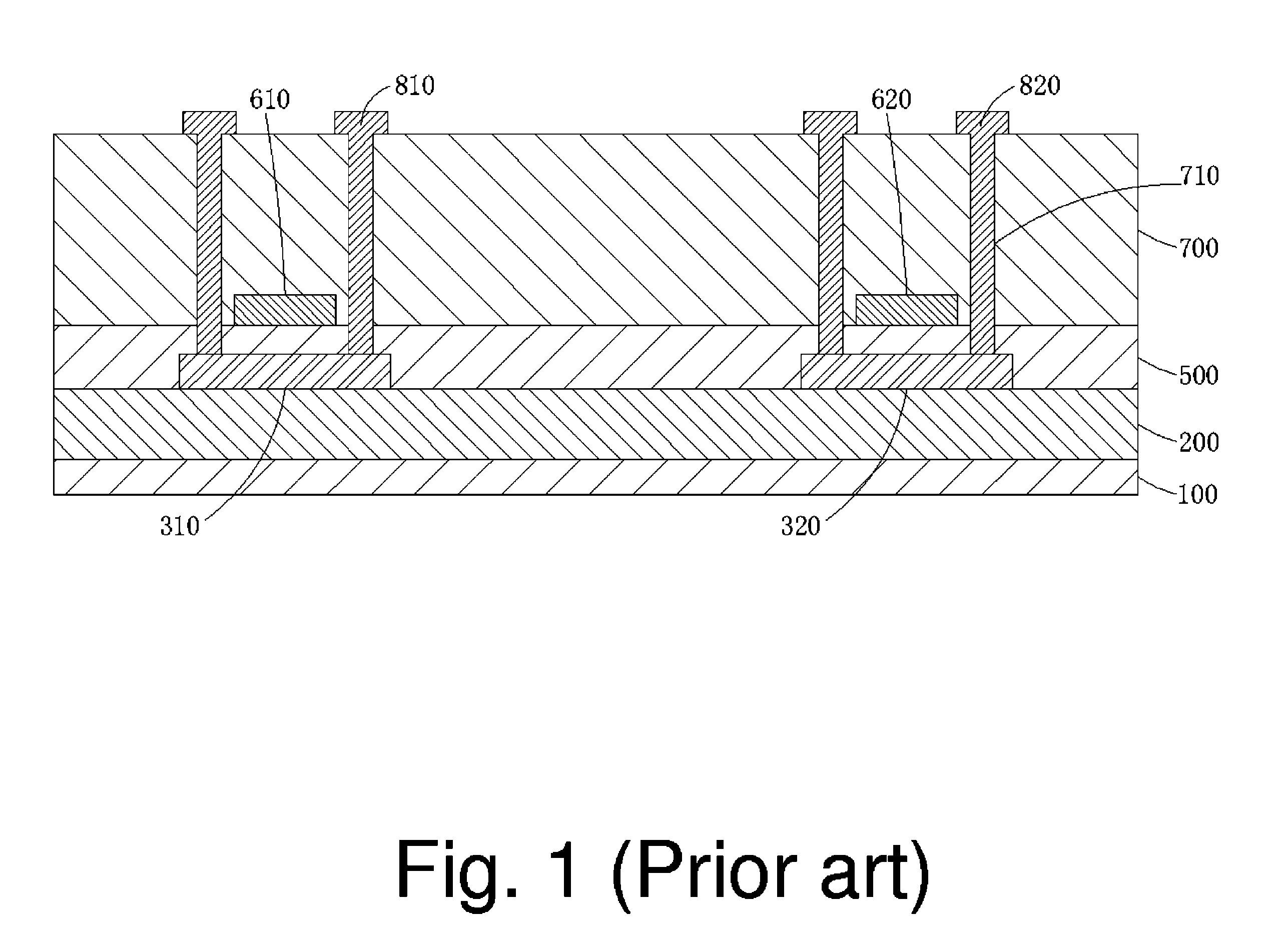 LTPS TFT substrate structure and method of forming the same