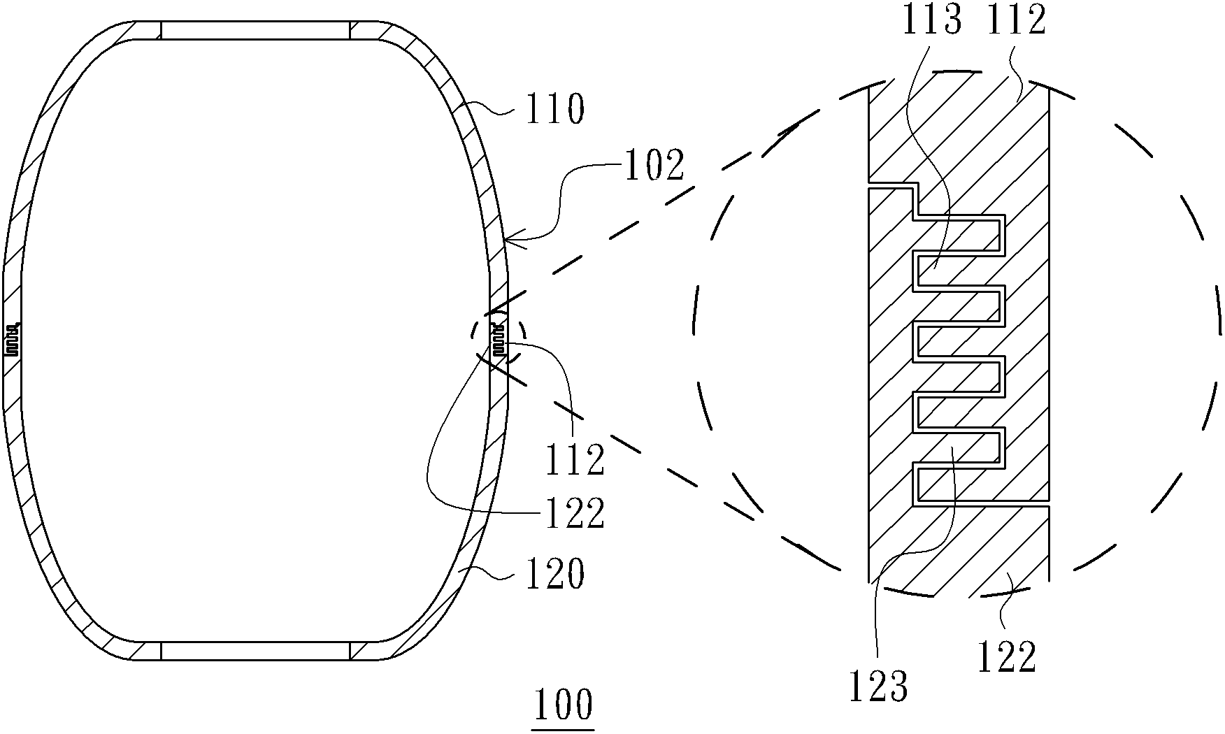 Wrist power training device and shell thereof