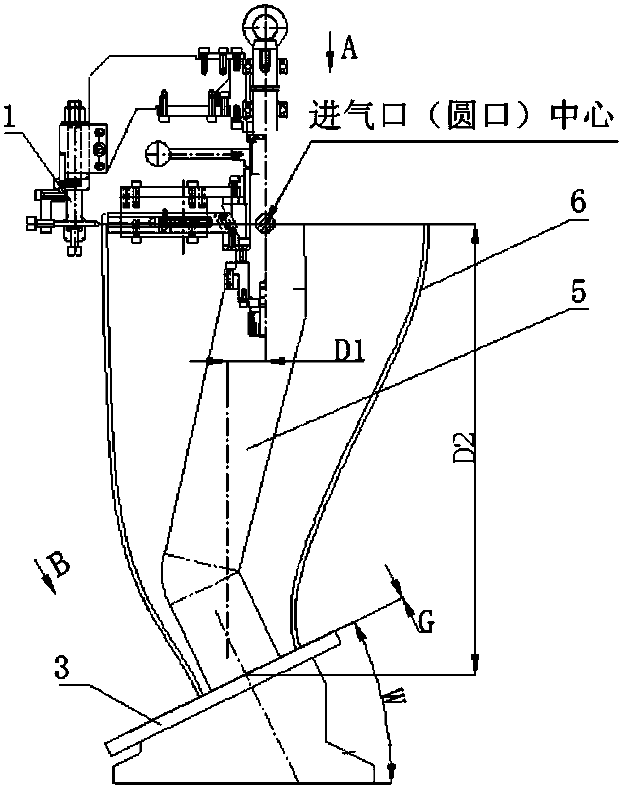 Method for detecting parts of transition section of combustion chamber