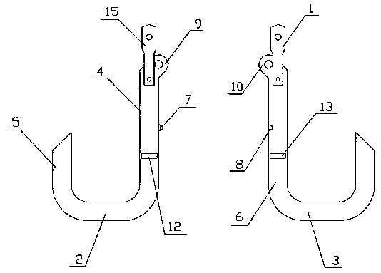 Adjustable crane hook and manufacturing method thereof
