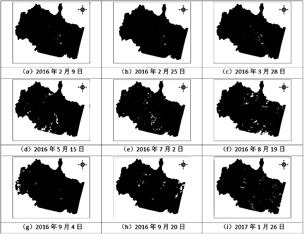 A method for determining a remote sensing optimal diagnosis time period of the harm of hyphantria cunea