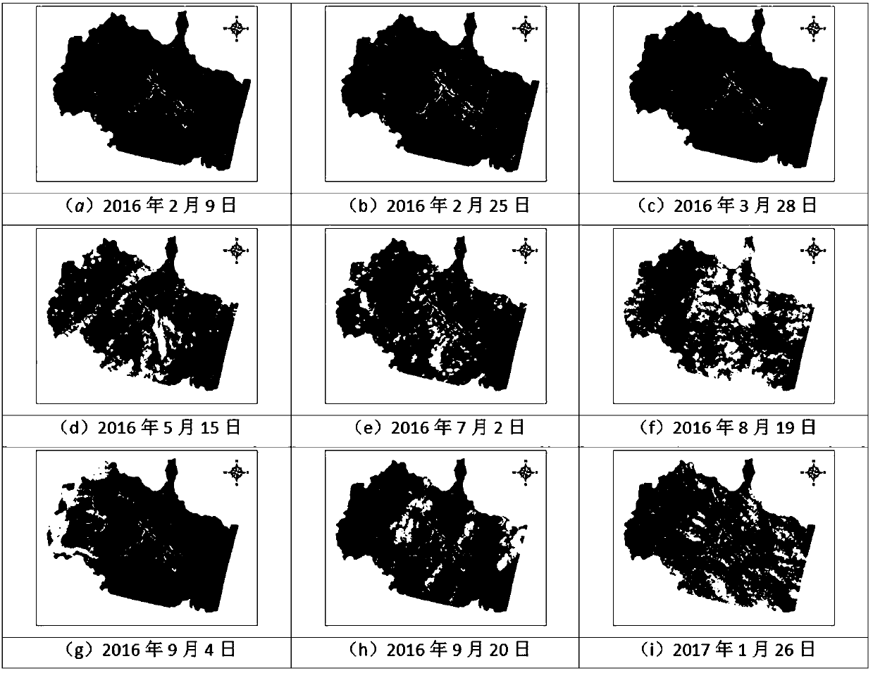 A method for determining a remote sensing optimal diagnosis time period of the harm of hyphantria cunea