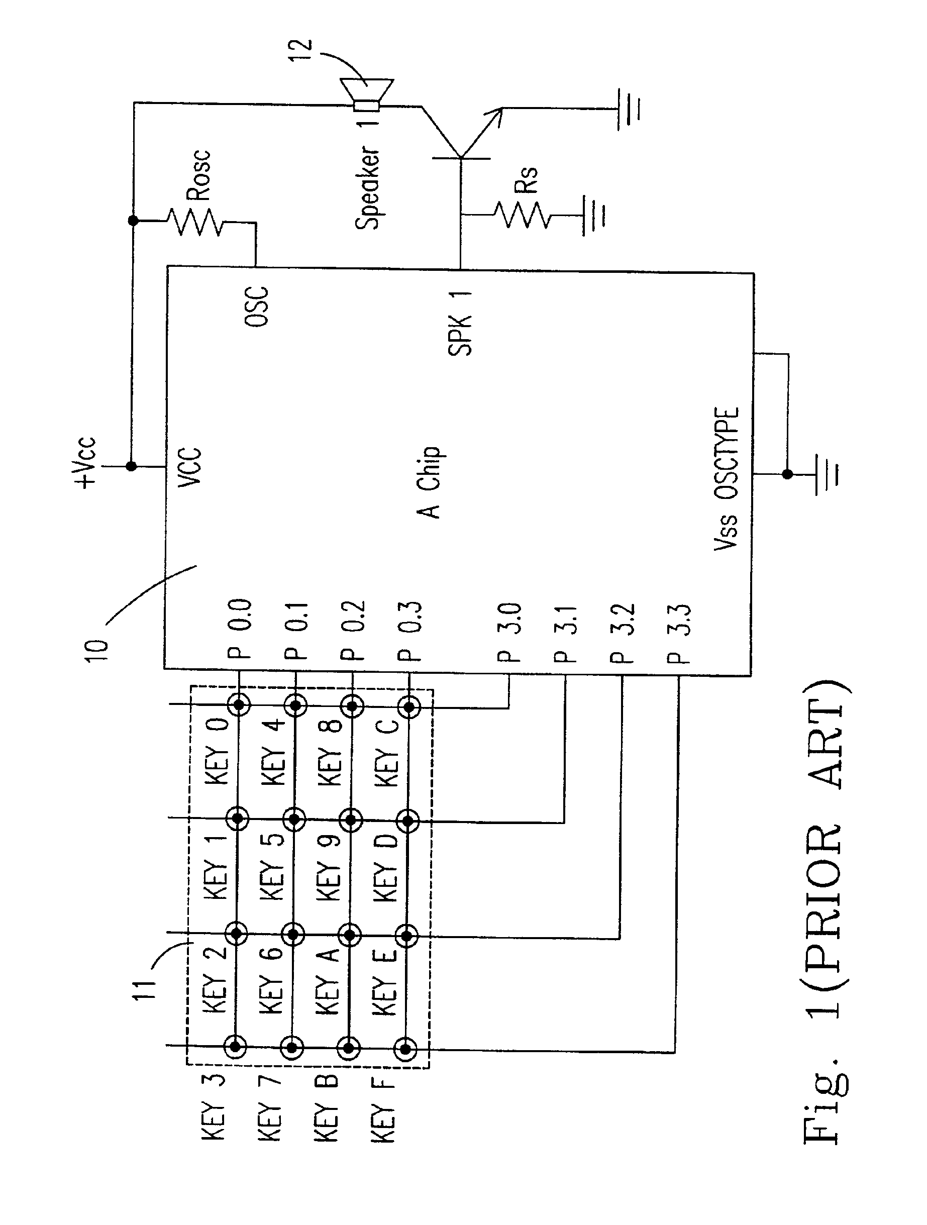 Scan circuit and method for keyboard