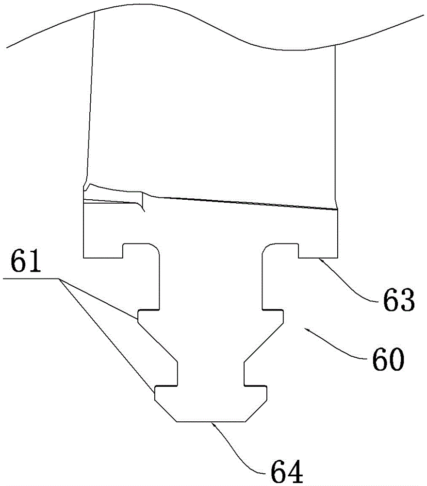 Root positioning mechanism for T root blade profile detection of steam turbine